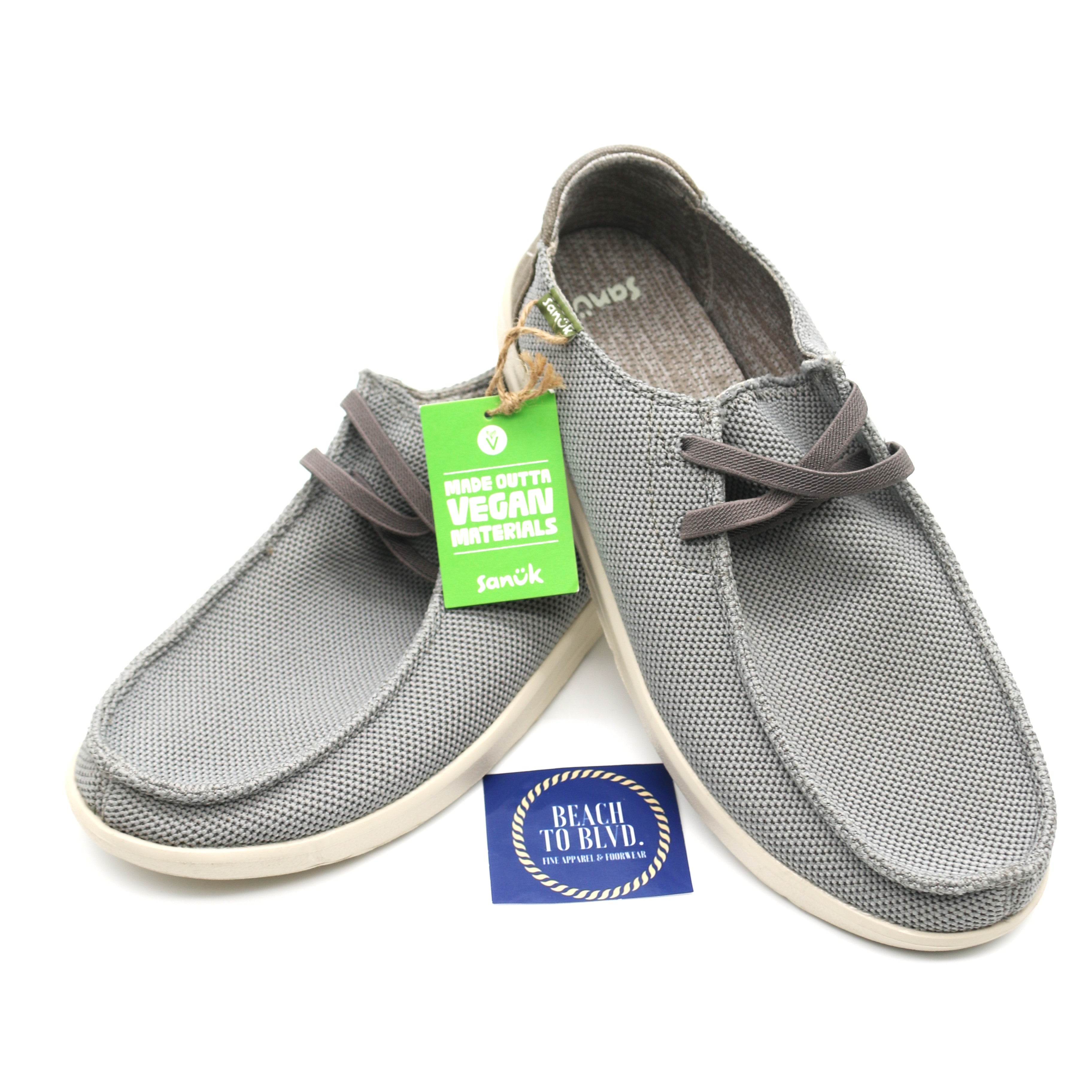 Sanuk Men's Shaka Mesh Grey - BeachToBlvd