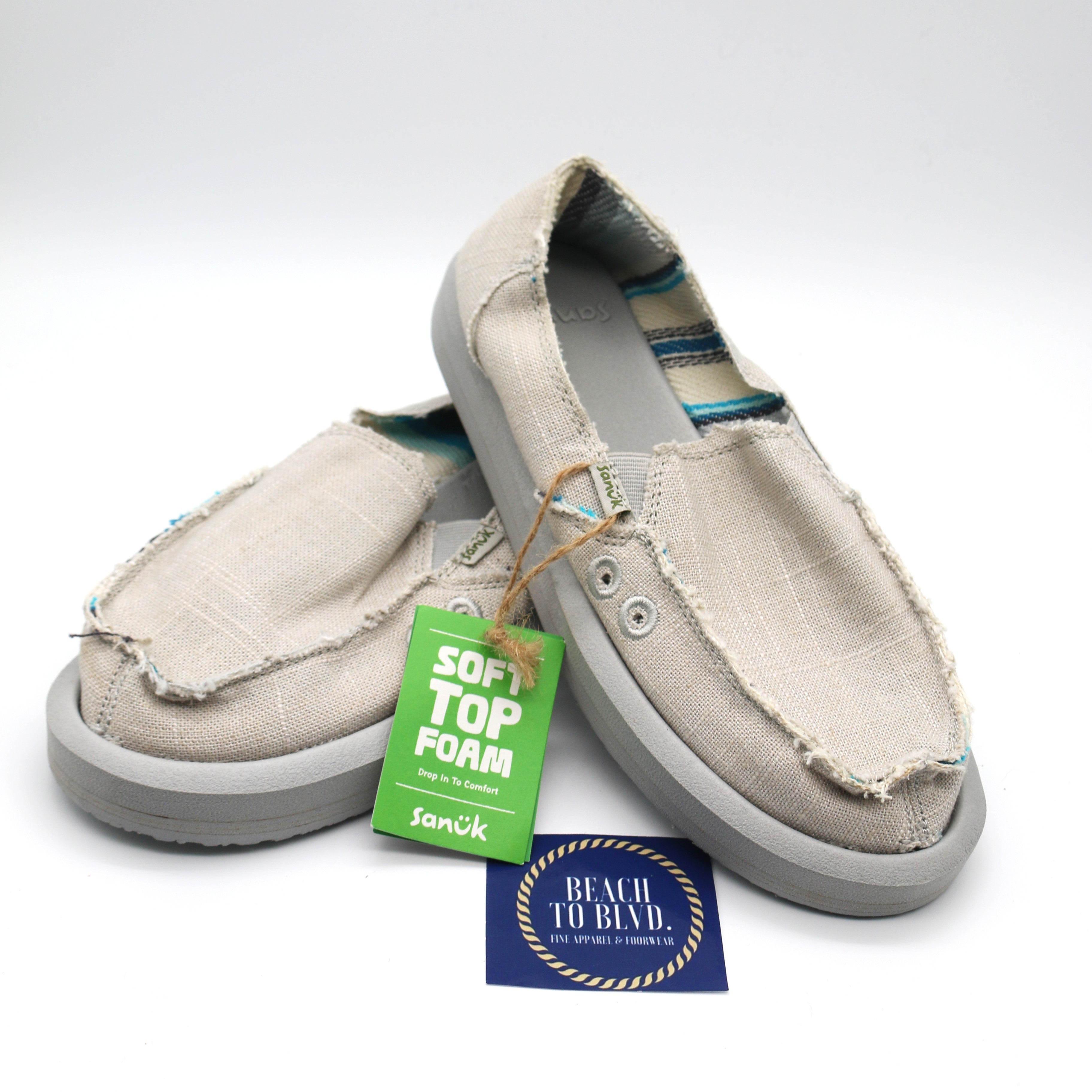 Sanuk Donna St Hemp Grey - Women - BeachToBlvd