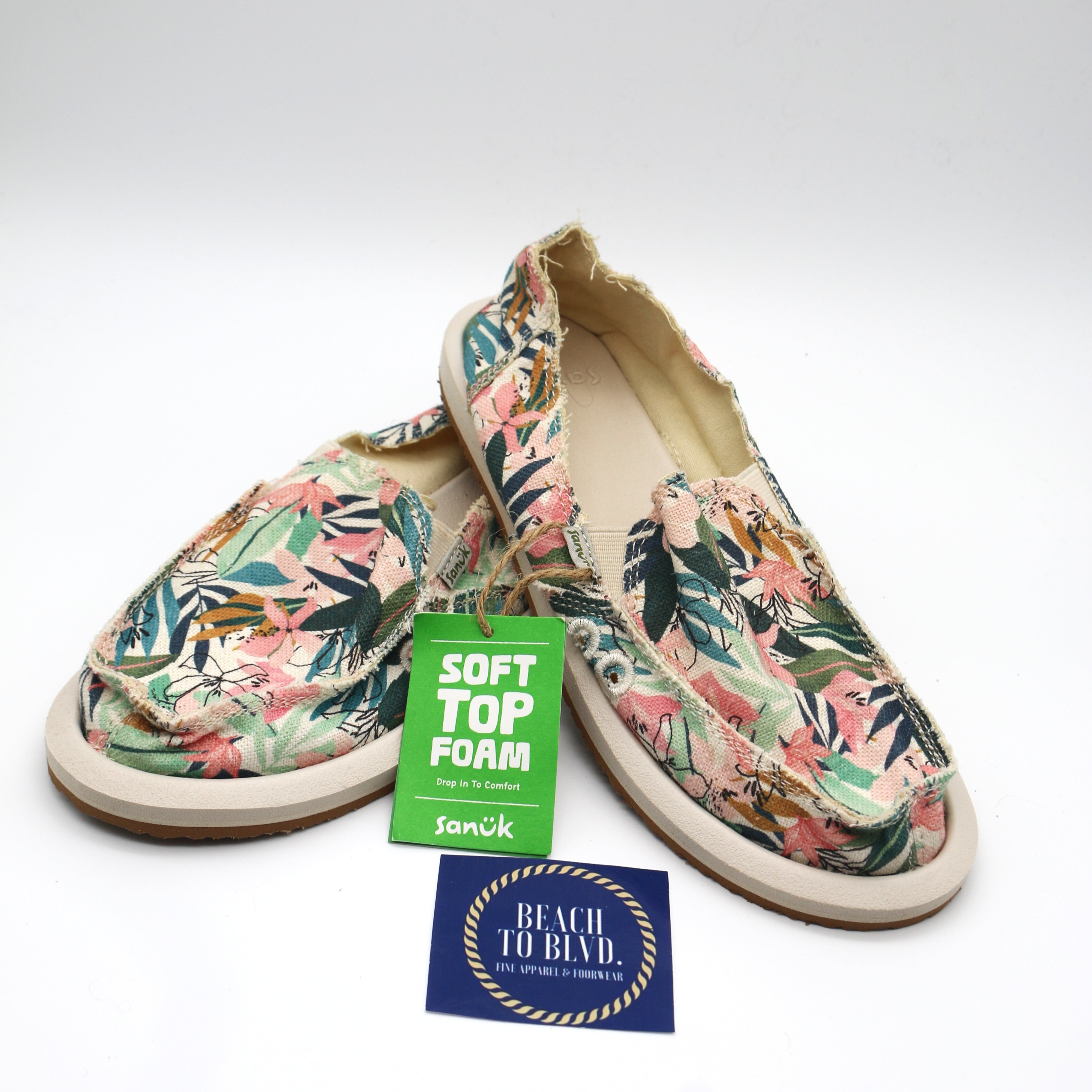 Sanuk Donna Tropical Slip-on Women's Shoes - BeachToBlvd