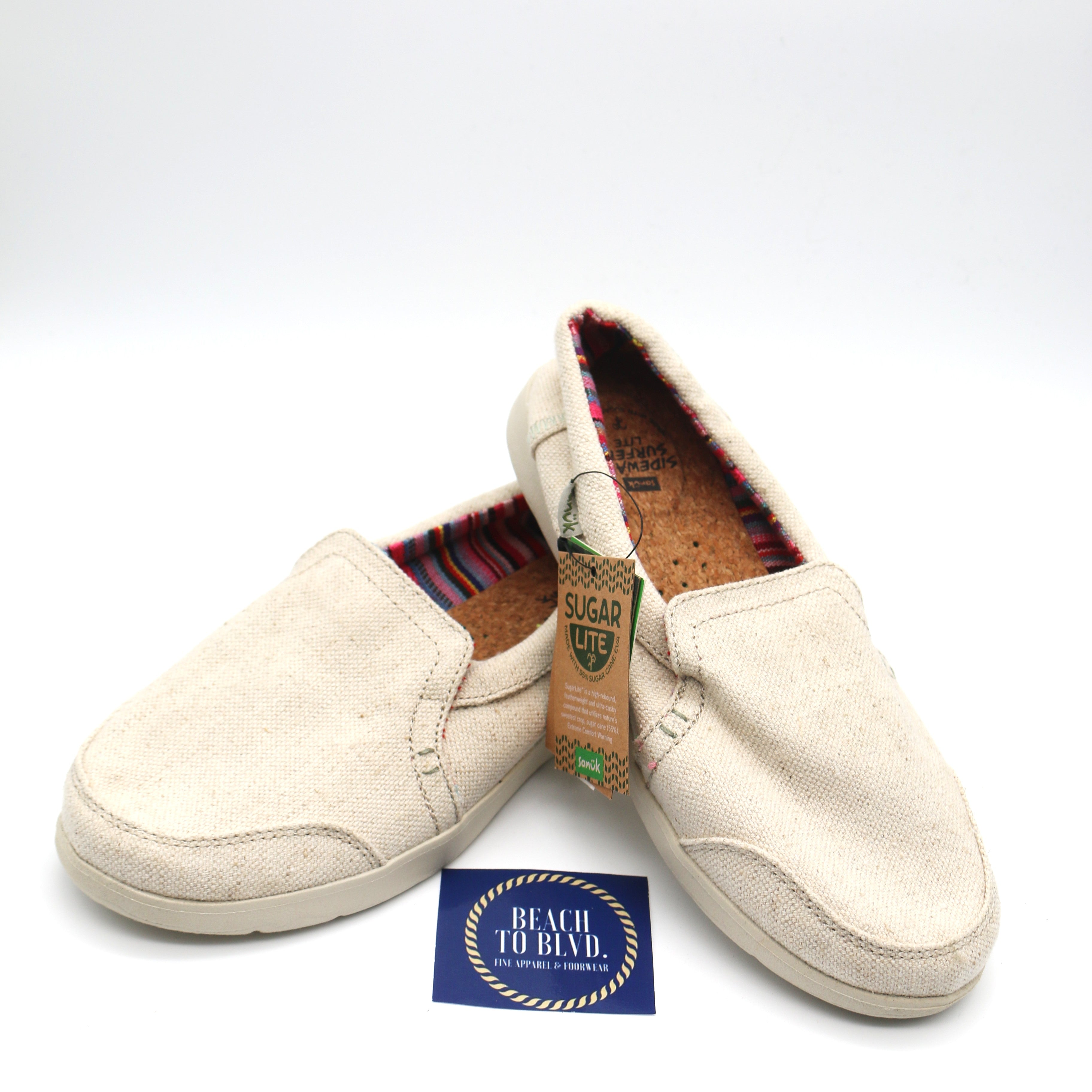 Sanuk Sidewalk Surfer Lite 2 Sl Oatmilk - Women - BeachToBlvd