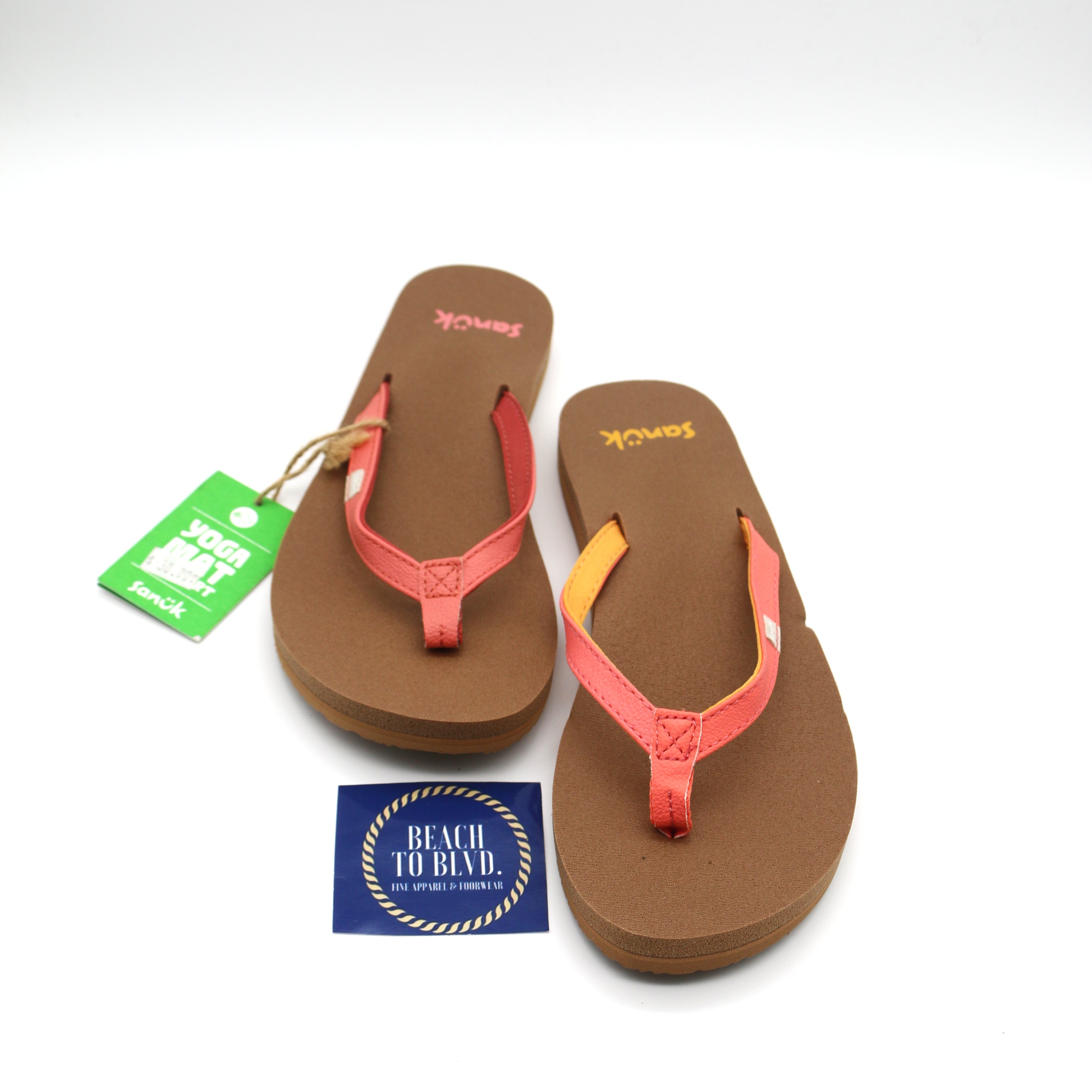 Sanuk Yoga Joy Womens Flip Flops- BTCL - BeachToBlvd