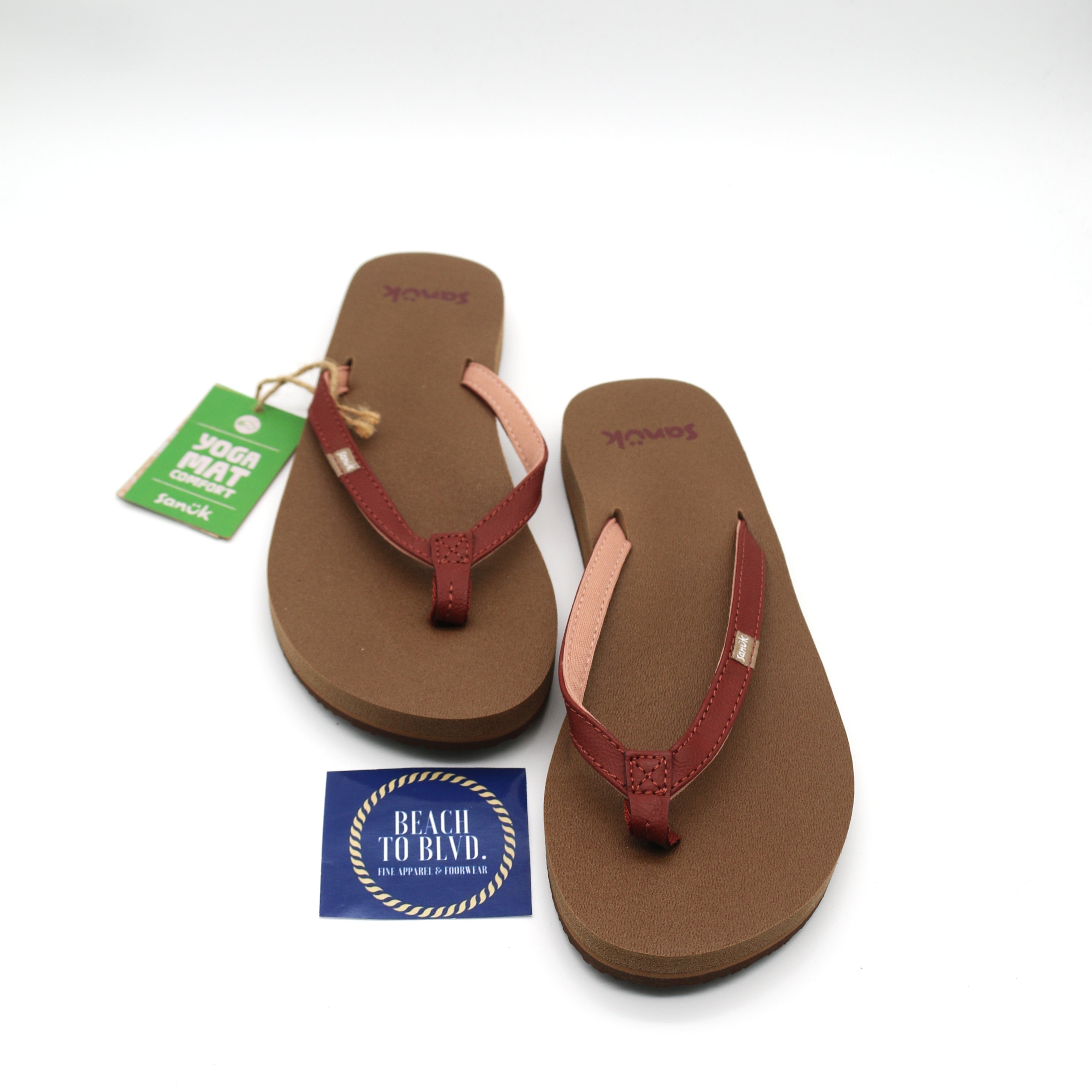 Sanuk Yoga Joy Womens Flip Flops- UMB - BeachToBlvd