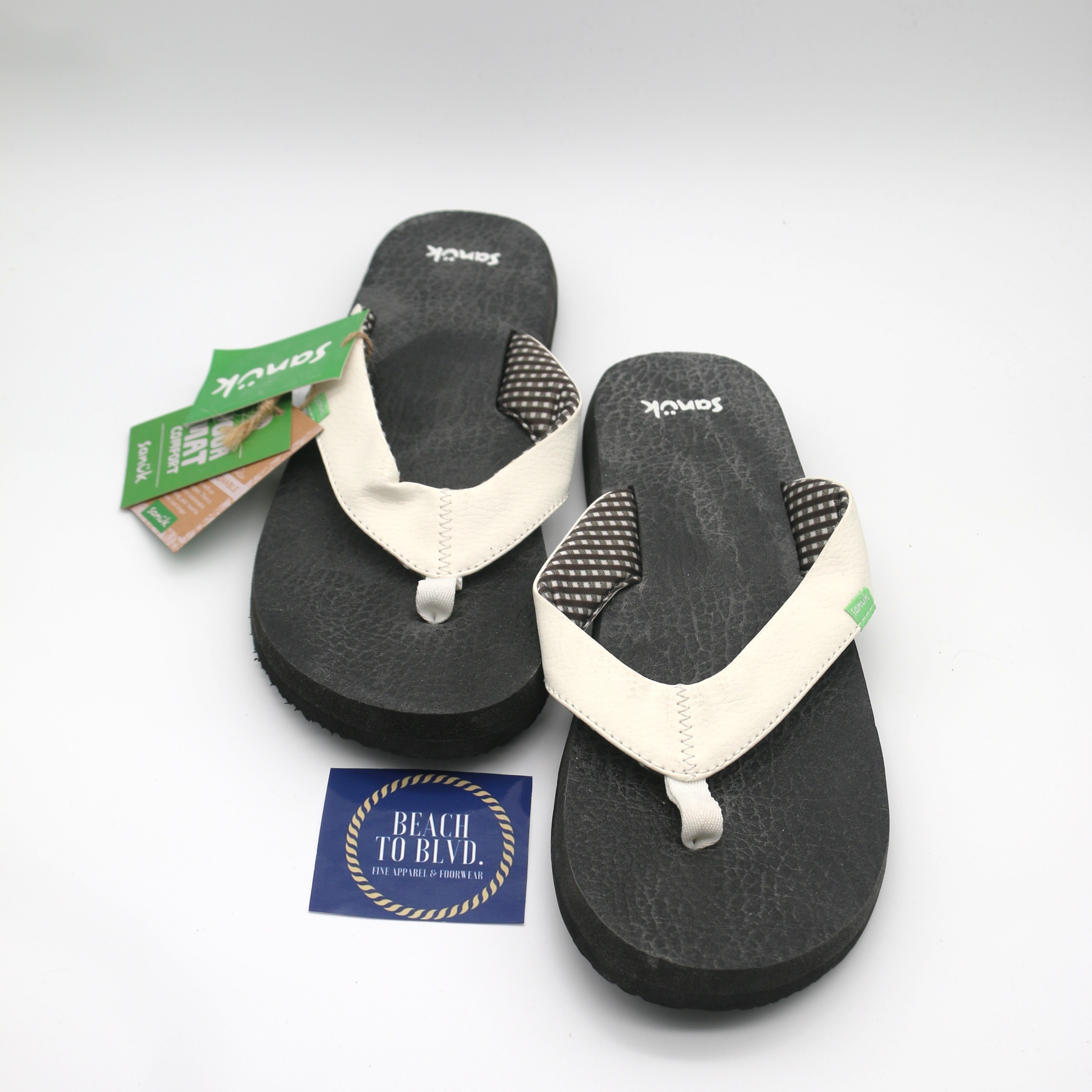 Sanuk Womens Sandals Yoga Mat- WHT - BeachToBlvd