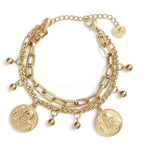 Sahira All Saints Coin Bracelet Gold