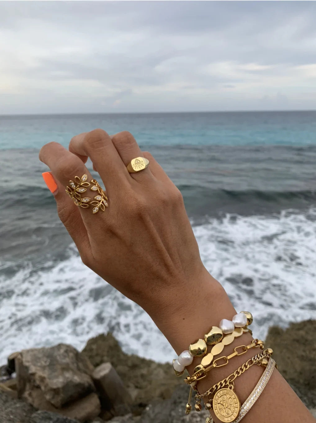 Sahira All Saints Coin Bracelet Gold