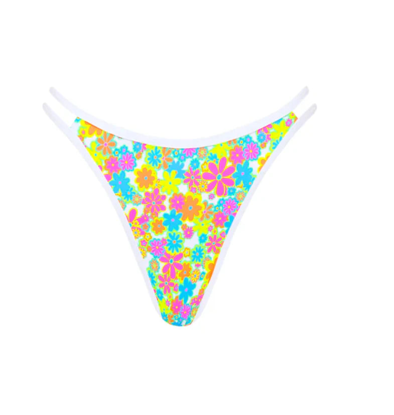 Kulani Kinis Twin Strap Cheeky Bikini Bottom - Sweet Sunshine