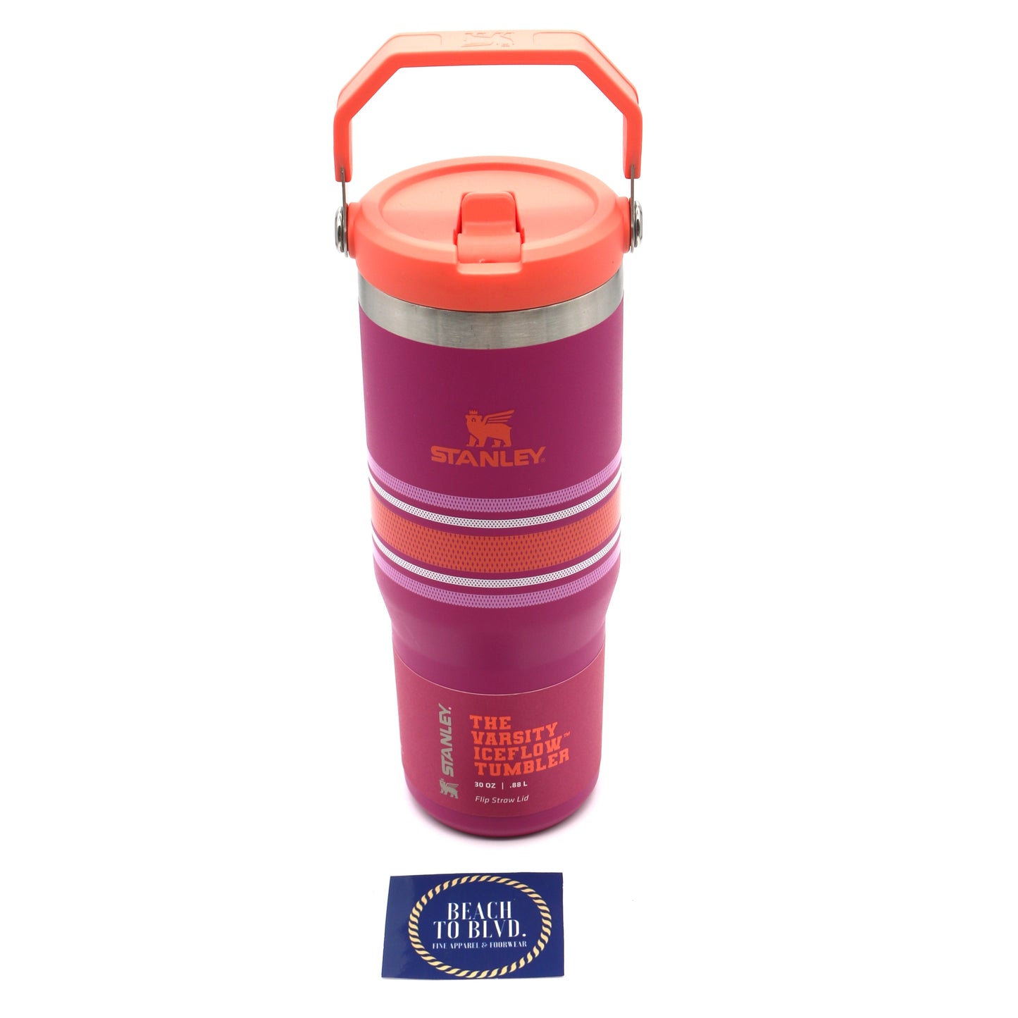 Stanley The Varsity Iceflow Flip Straw Tumbler 30 oz - Fuchsia Mesh