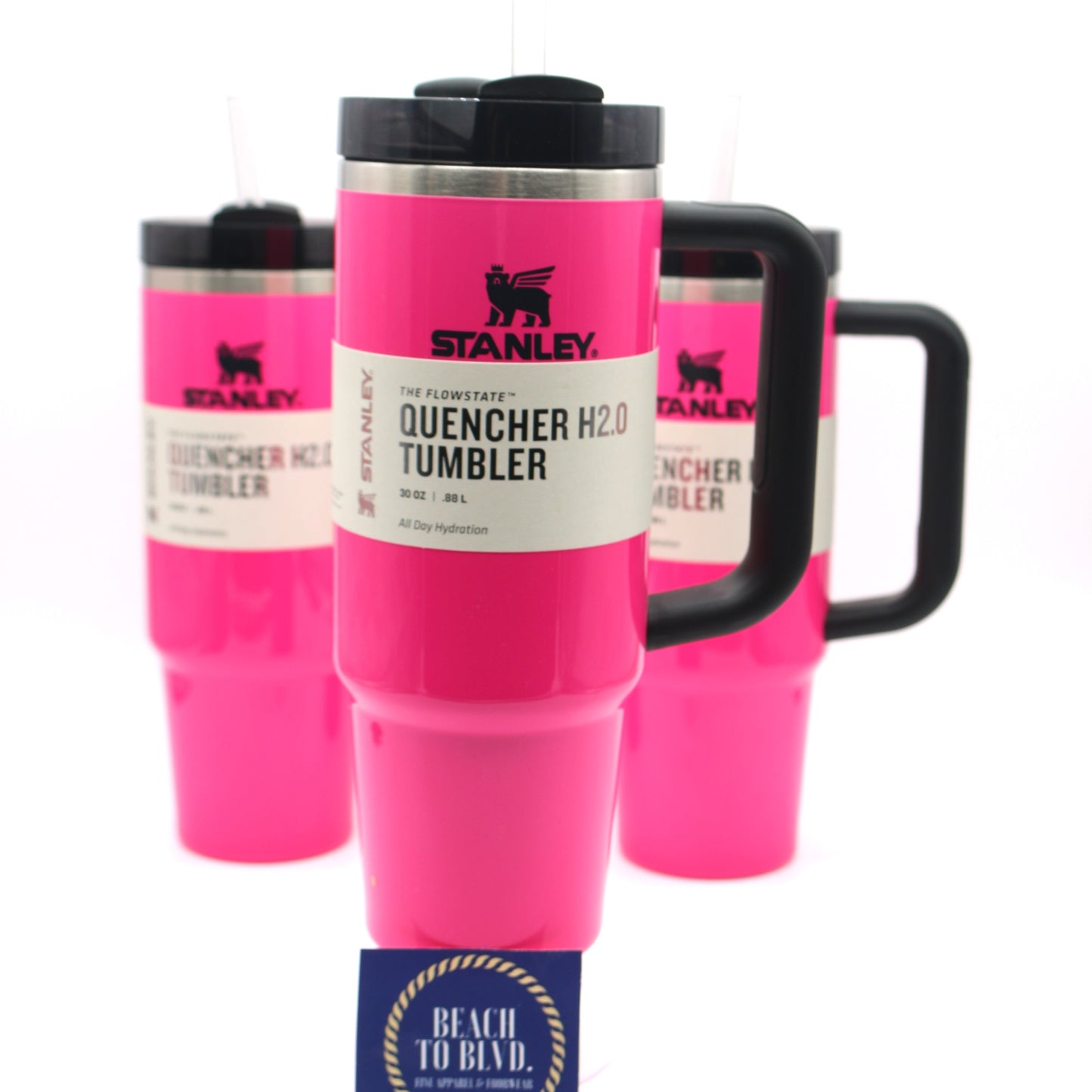 Stanley The Quencher H2.0 Flowstate Tumbler - Electric Pink 30 Ounces