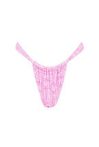 Kulani Kinis Ruched Thong Bikini Bottom- Strawberry Milkshake - BeachToBlvd