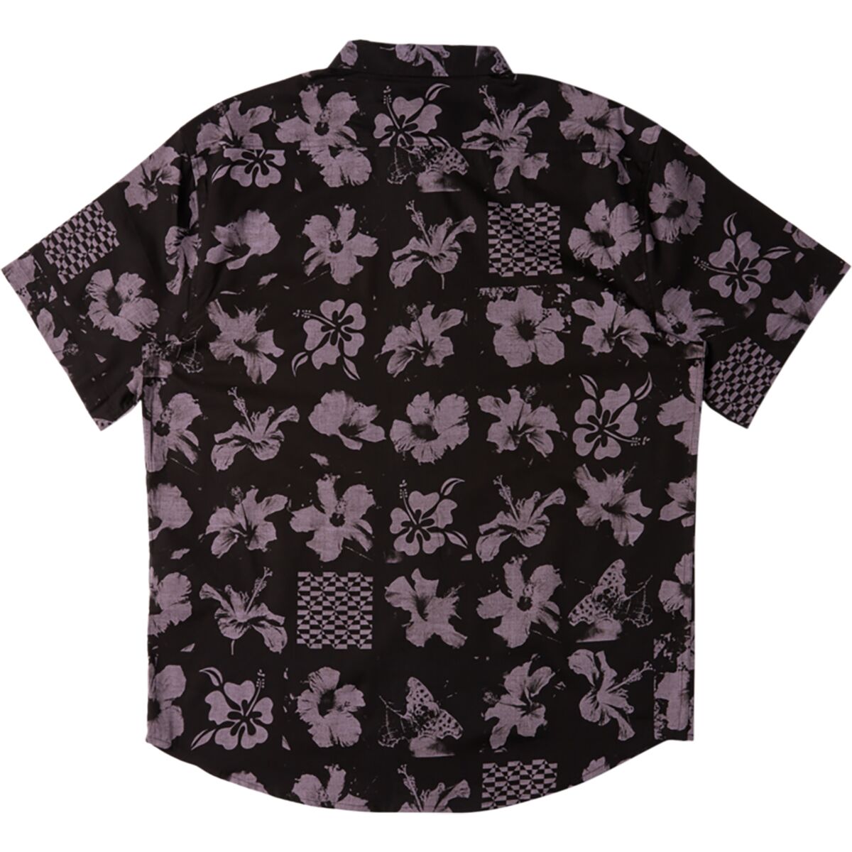 Billabong Men's Sundays Short Sleeve Button Up - Black/Purple