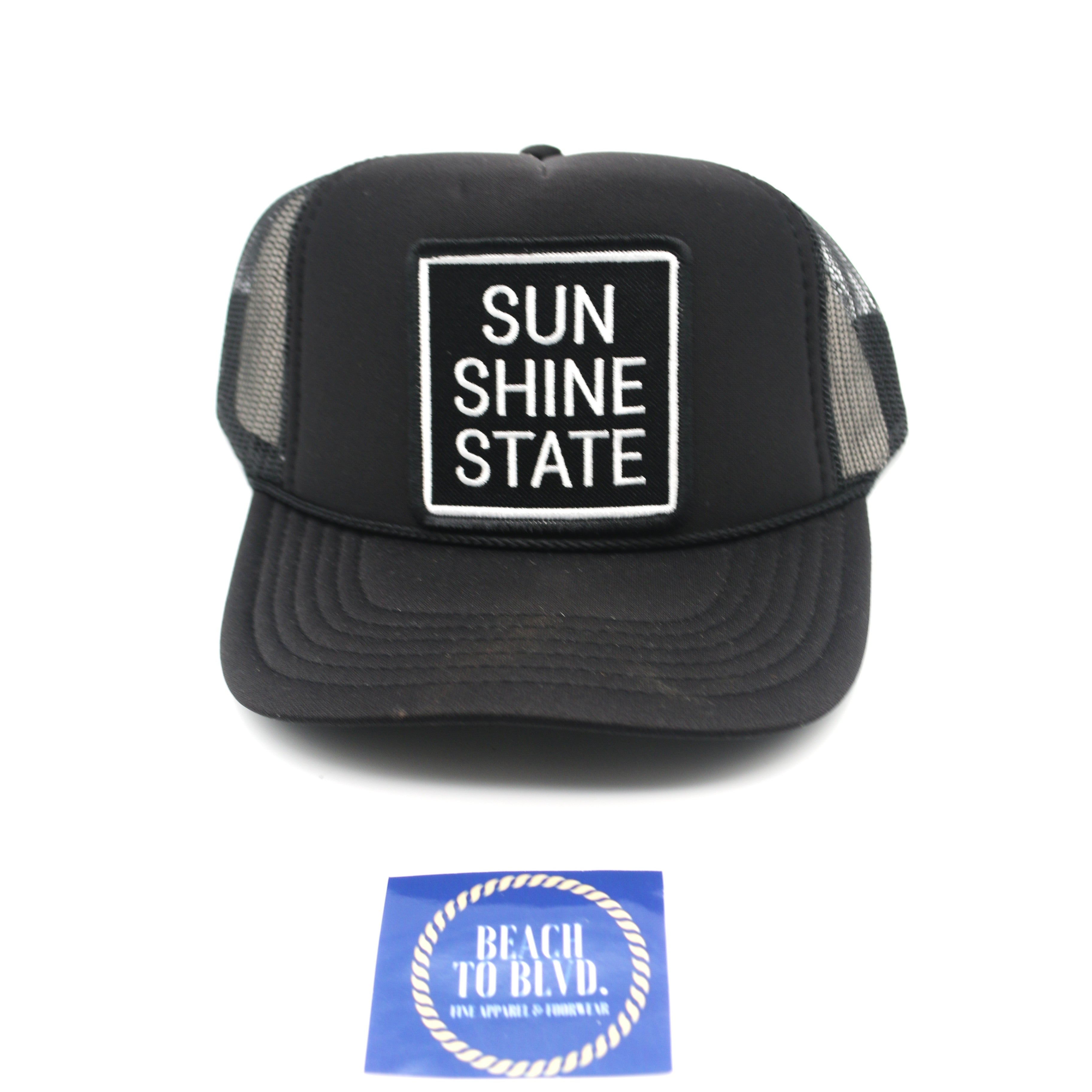 Sunshine State Black Foam Trucker Hat - BeachToBlvd