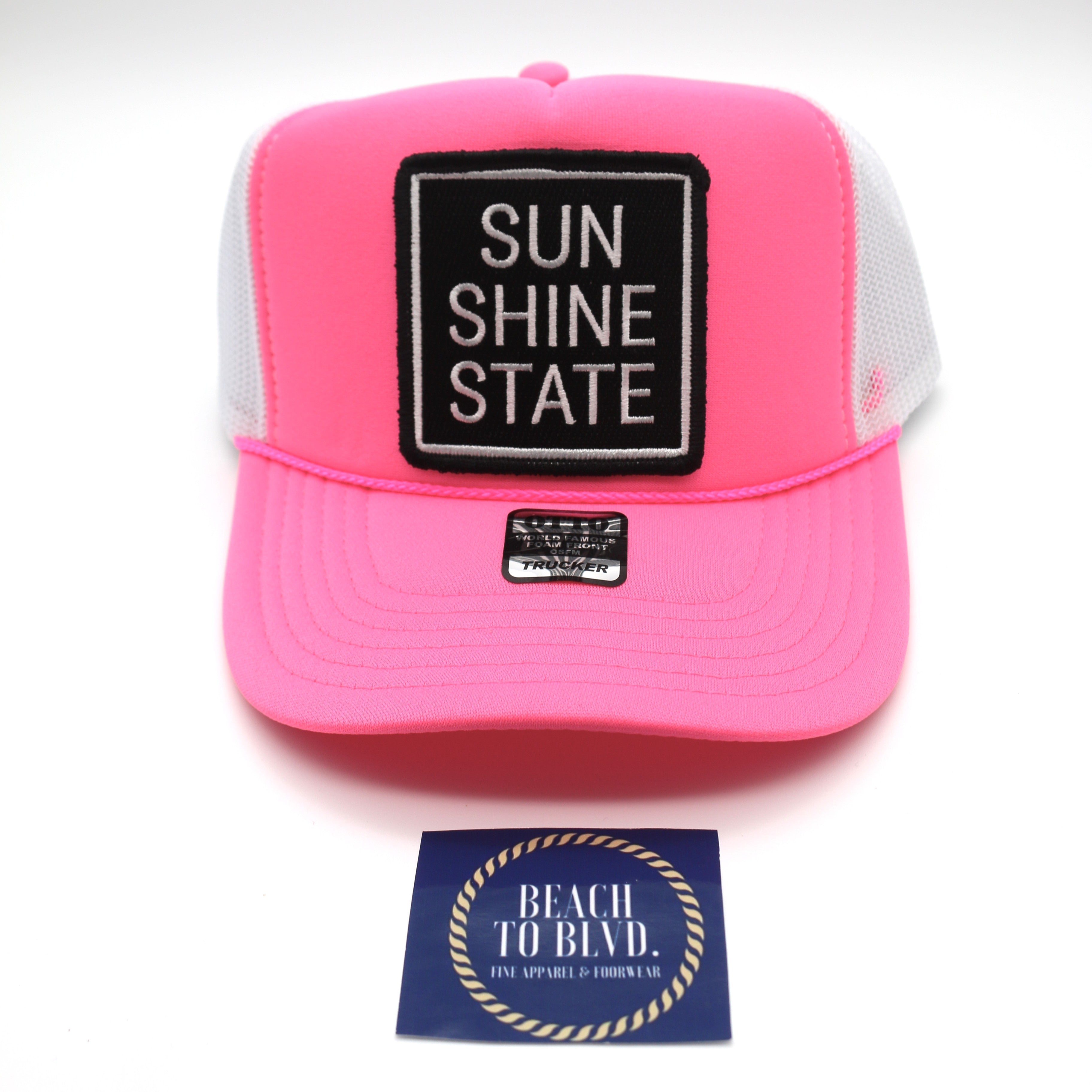 Sunshine State Pink Foam Trucker Hat - BeachToBlvd
