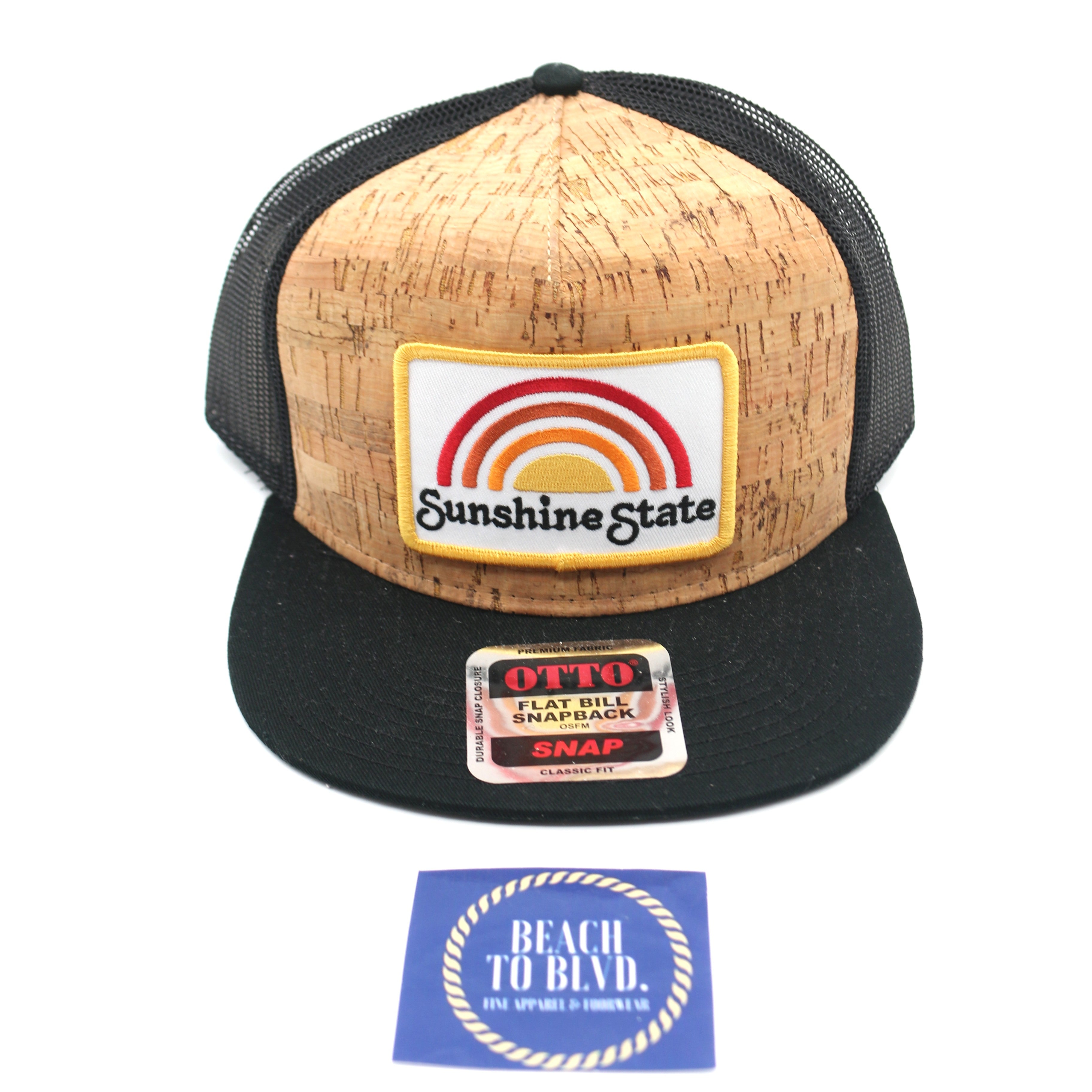 Sunshine State Cork Rainbow Trucker Hat - BeachToBlvd