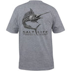 Salt Life Skelebonz Short-Sleeve Pocket T-Shirt for Men- GRAPEFRUIT - BeachToBlvd