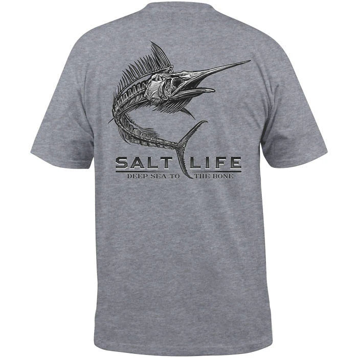 Salt Life Skelebonz Short-Sleeve Pocket T-Shirt for Men- GRAPEFRUIT - BeachToBlvd
