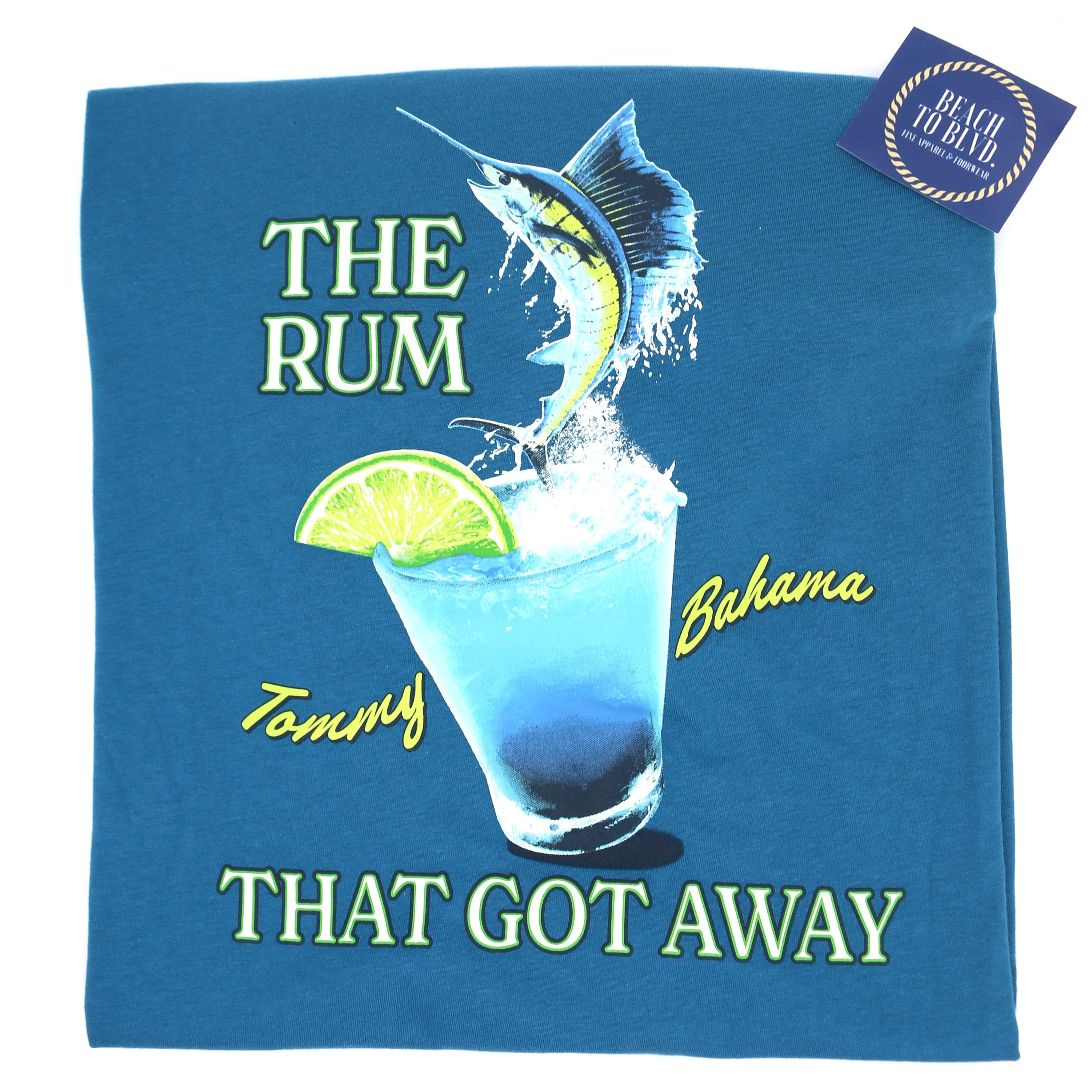 Tommy Bahama The Rum That Got Away T-Shirt - Blue Allure - BeachToBlvd