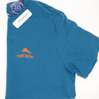 Tommy Bahama Touchdown T-Shirt - Blue Allure with Parrots and Tiki Torches - BeachToBlvd