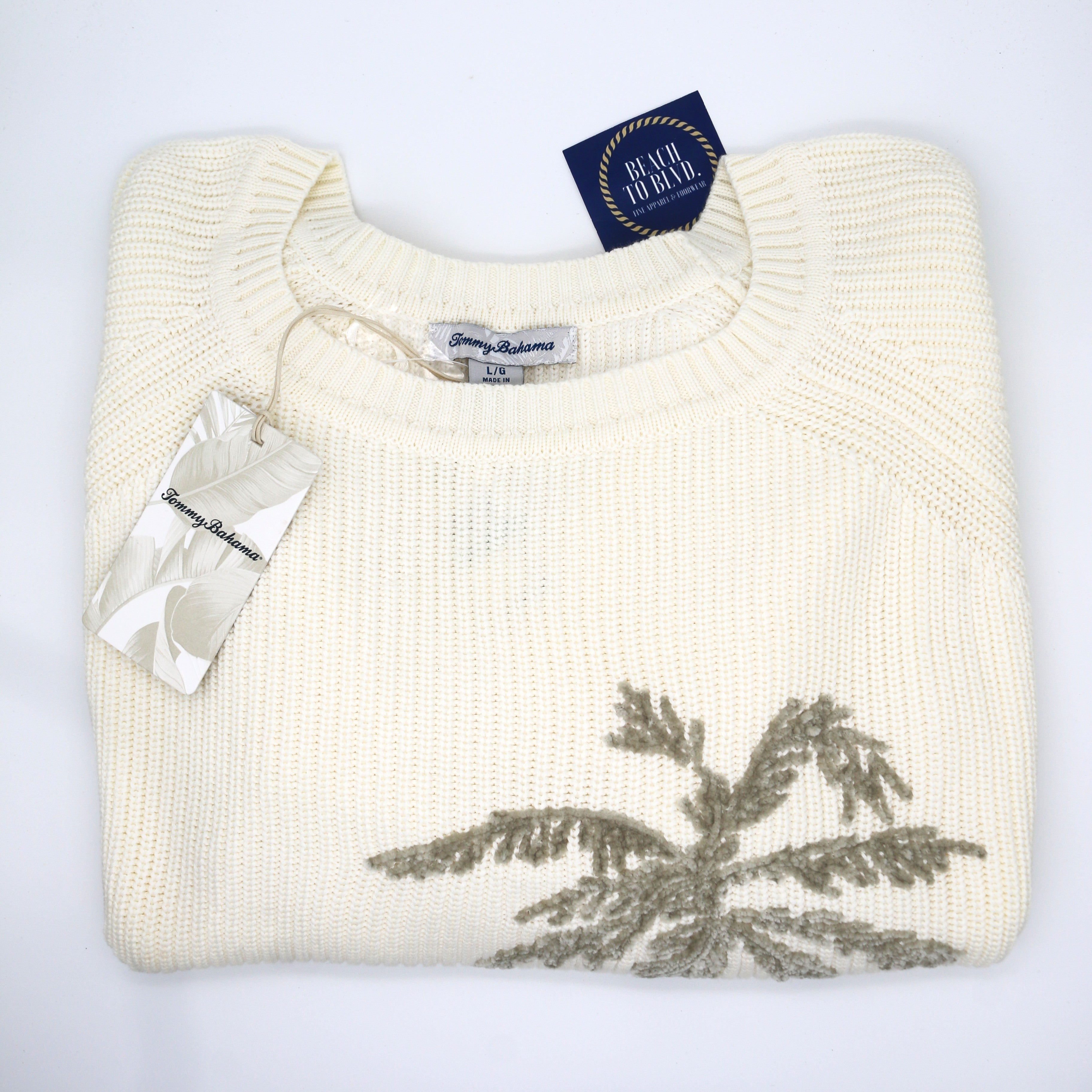 Tommy Bahama Breezy Palm Crew Pullover Long Sleeve Sweater - BeachToBlvd