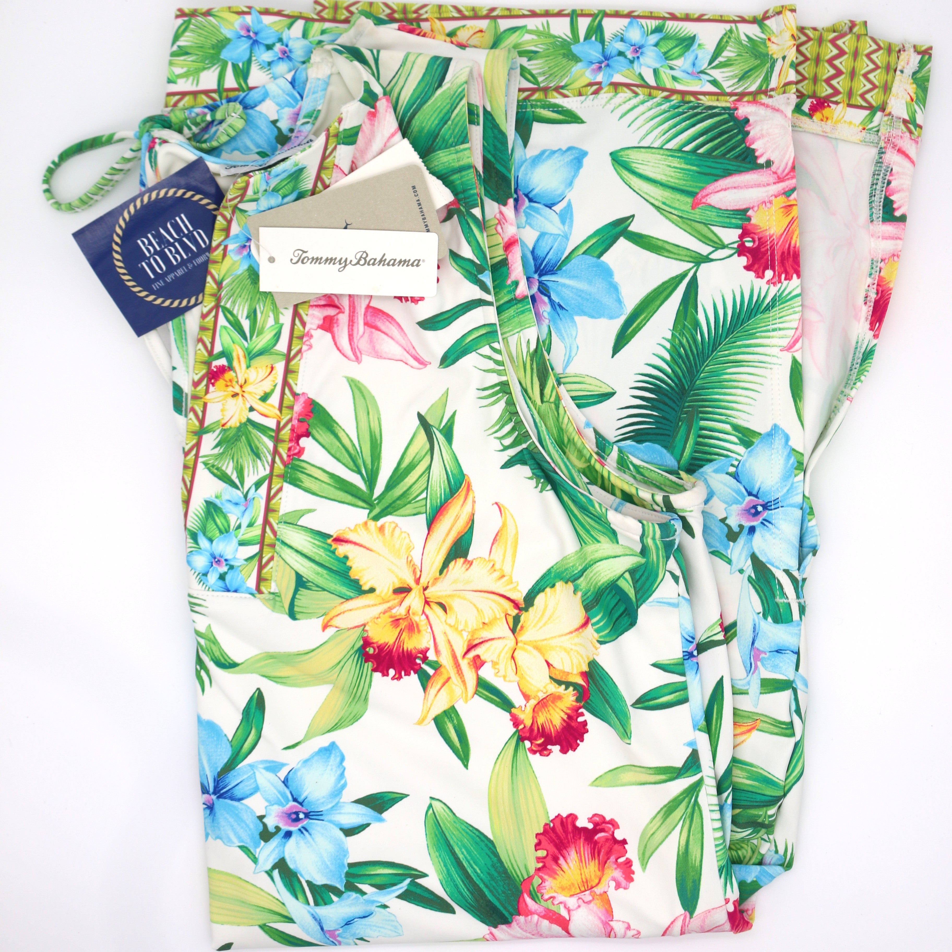 Tommy Bahama Orchid Garden Split Neck Romper - BeachToBlvd