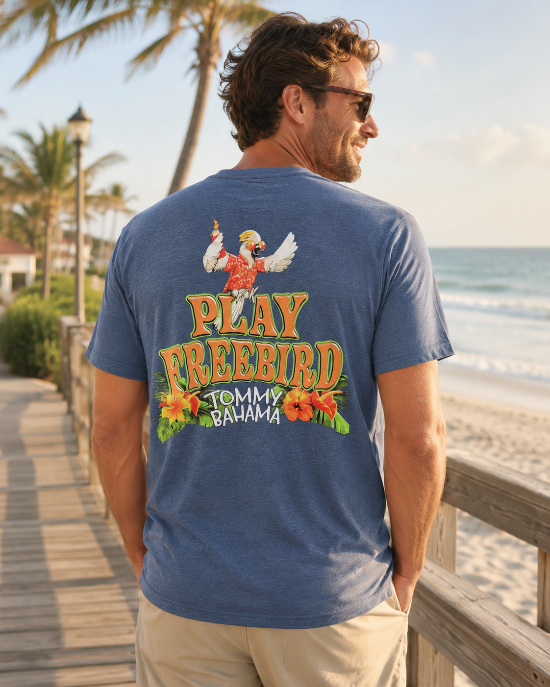 Tommy Bahama Play Freebird Graphic T-Shirt - Navy Heather