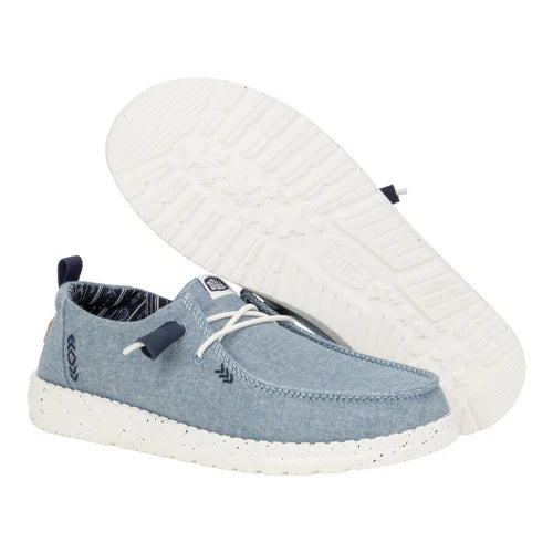 Heydude Wendy Chambray Women's Shoes - Light Blue - BeachToBlvd