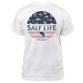 Salt Life Salty Honor Bones Short Sleeve Pocket Tee- LIGHT GREY HEATHER - BeachToBlvd