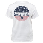 Salt Life Salty Honor Bones Short Sleeve Pocket Tee- LIGHT GREY HEATHER - BeachToBlvd