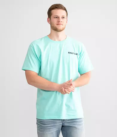 SALT LIFE Enjoy The View T-Shirt- ARUBA BLUE - BeachToBlvd