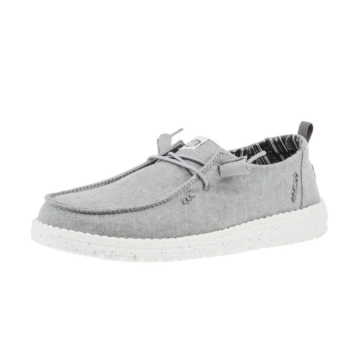 Heydude Wendy Chambray Women's Shoes - Grey - BeachToBlvd