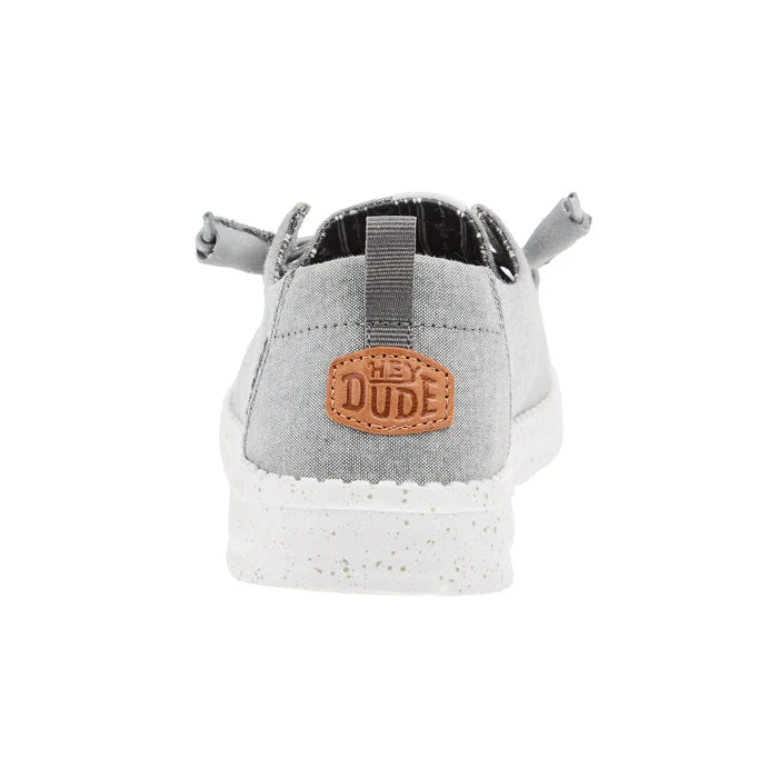 Heydude Wendy Chambray Women's Shoes - Grey - BeachToBlvd