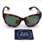 Costa Sunglasses Maya | Shiny Coral Tortoise Frame w\ Green Mirror Lens - BeachToBlvd