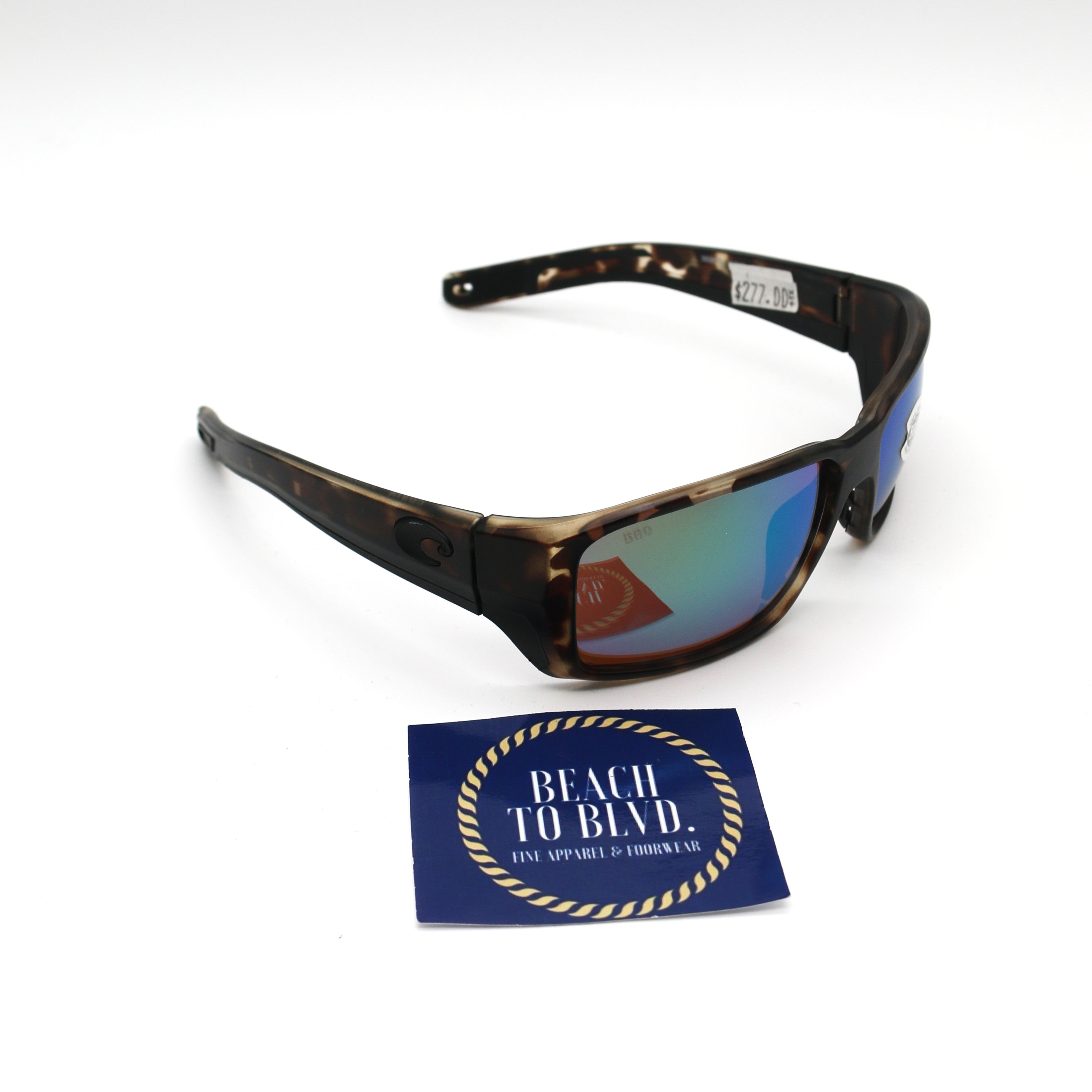 Costa Sunglasses Fantail PRO Polarized - Matte Tortoise Frame W/Green Mirror Glass Lens