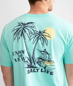 SALT LIFE Enjoy The View T-Shirt- ARUBA BLUE - BeachToBlvd