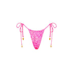 Kulani Kinis Micro Thong Tie Side Bikini Bottom- Rose Quartz