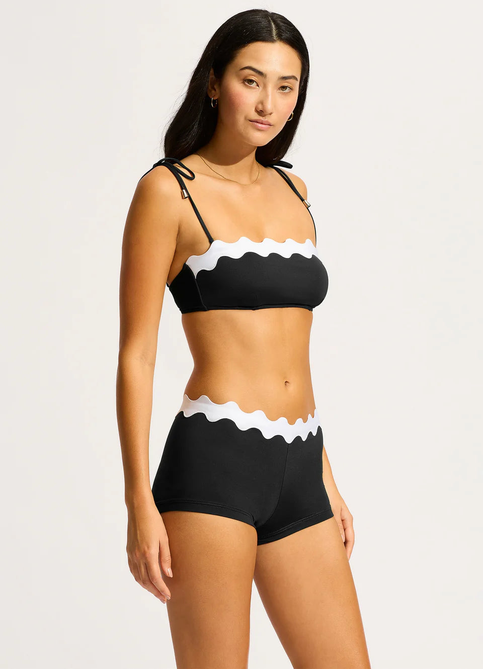 Seafolly Gia Ric Rac Bustier Bandeau Swim Top