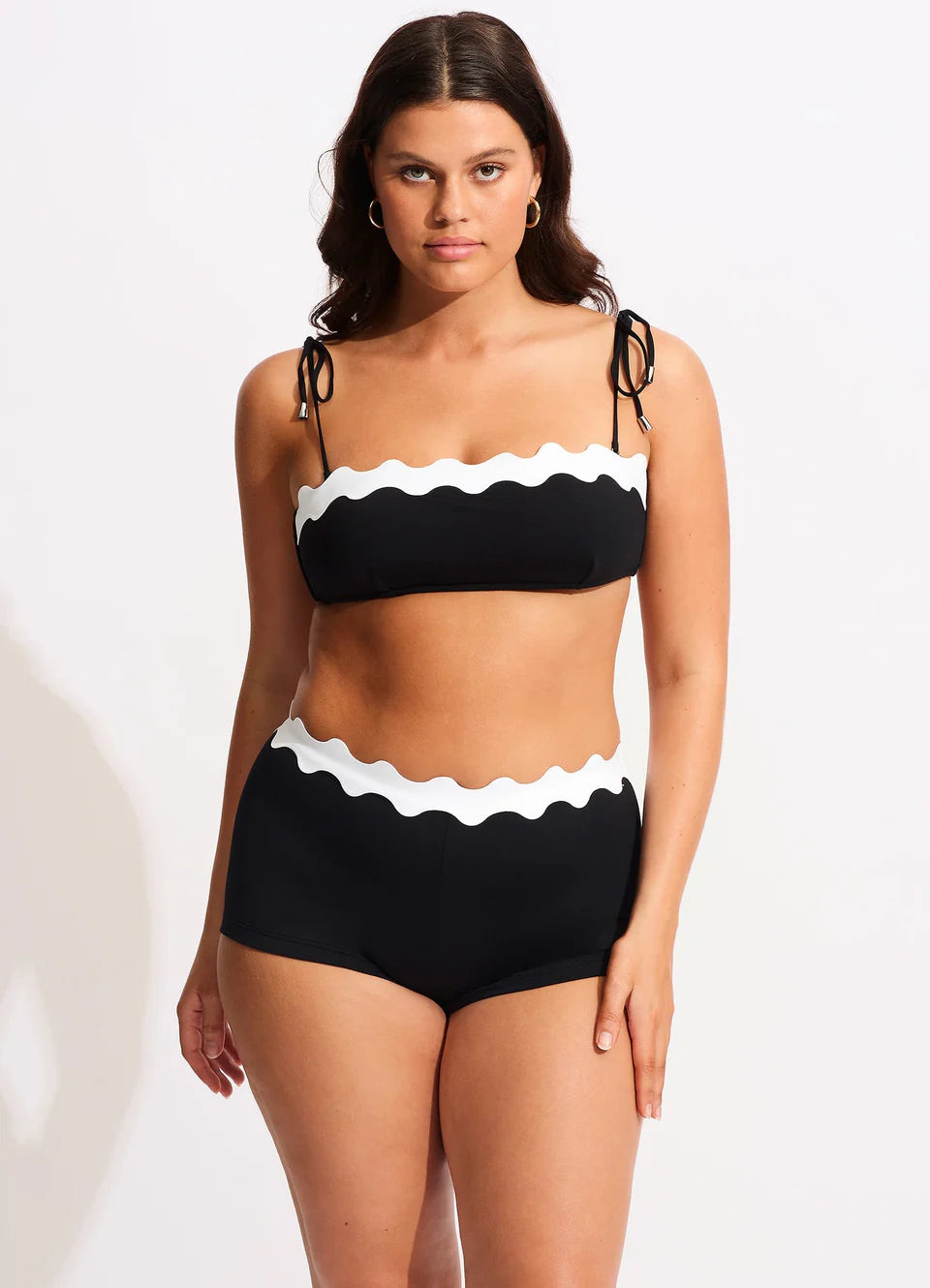 Seafolly Gia Ric Rac Bustier Bandeau Swim Top
