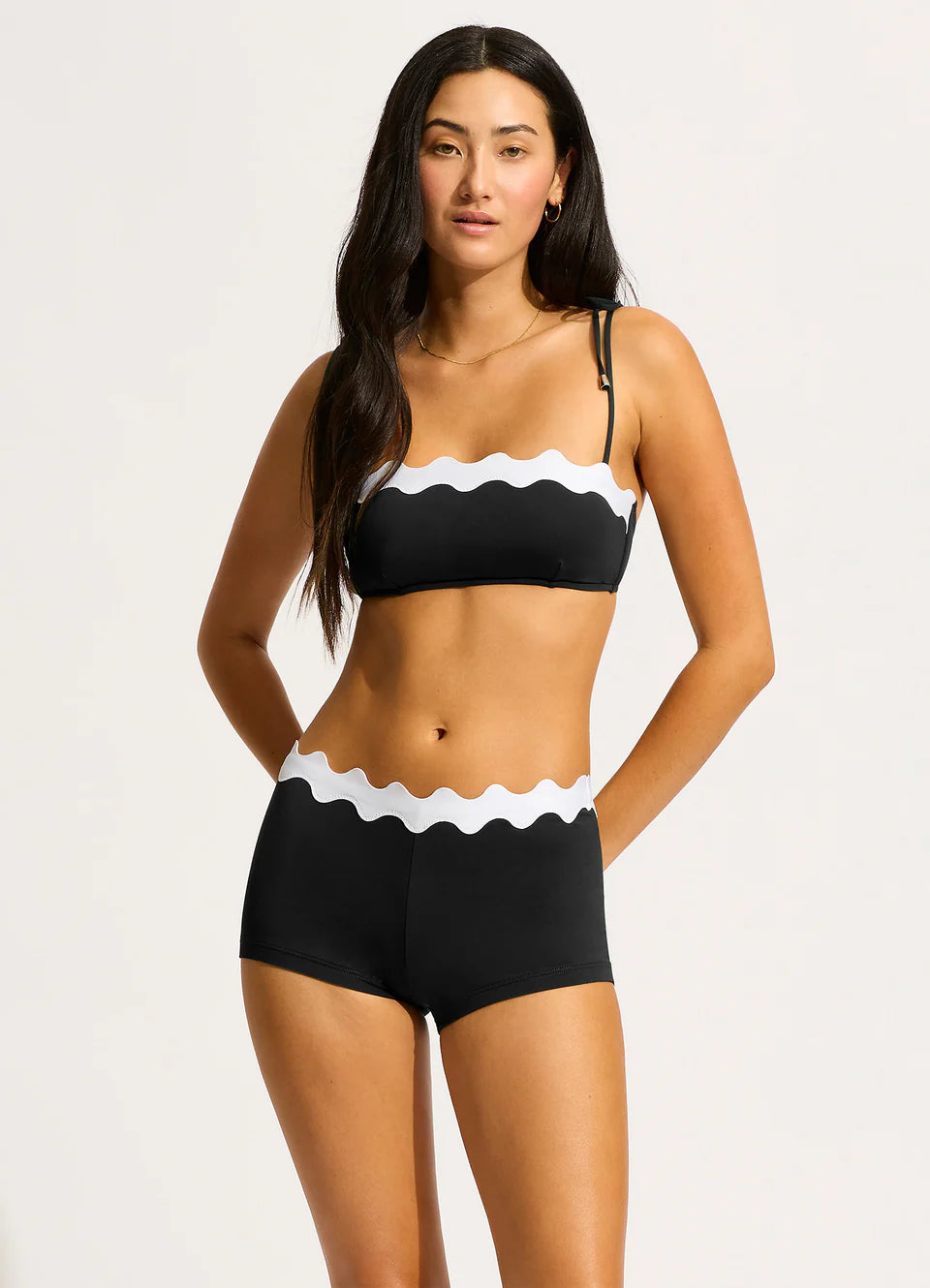 Seafolly Gia Ric Rac Bustier Bandeau Swim Top