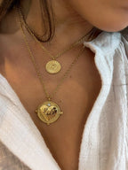 Sahira Gigi Double Coin Necklace Gold