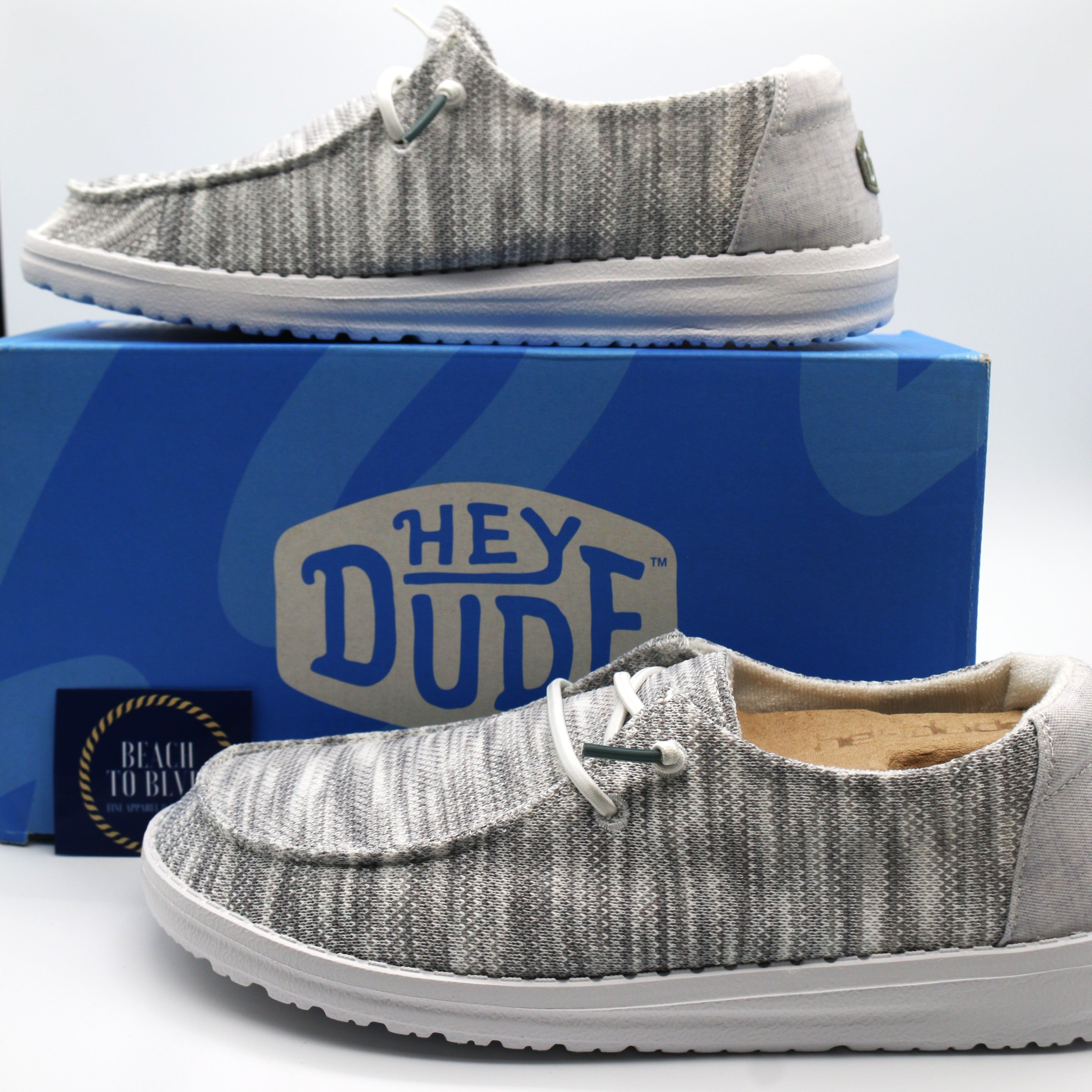 Heydude Wendy Sox Women's Shoes - Glacier Grey - BeachToBlvd