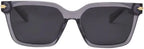 I-SEA Rising Sun Men's Polarized Sunglasses - Gray Frame/Smoke Lens