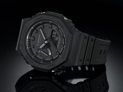 Casio G-Shock Black Carbon Fiber Minimalist Men's Watch GA2100-1A1