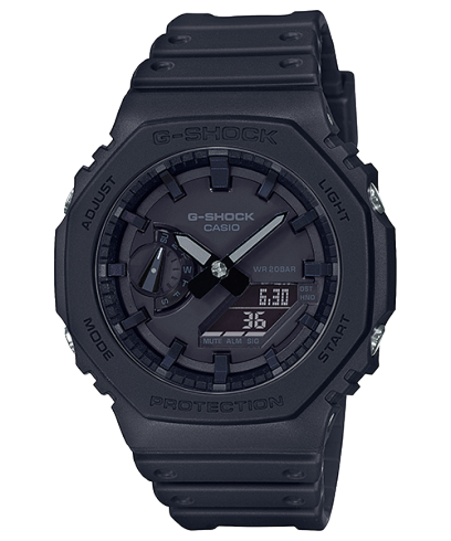 Casio G-Shock Black Carbon Fiber Minimalist Men's Watch GA2100-1A1