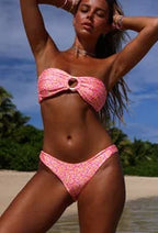 Kulani Kinis Vintage V Full Coverage Bikini Bottom- Sherbert Shimmer