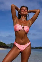Kulani Kinis Vintage V Full Coverage Bikini Bottom- Sherbert Shimmer