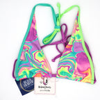 Kulani Kinis Bind Tie Halter Bikini Top- Calypso Castaway
