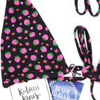 Kulani Kinis Classic Tie Halter Bikini Top- Ruby Kisses - BeachToBlvd