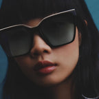 Quay Level Up Sunglasses- Black/Silver Turquoise Flash