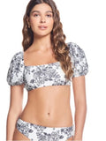 Phax Swim Puff Sleeve Bikini Crop Top