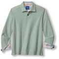 Tommy Bahama Las Arias Long Sleeve Polo - Azure Water Heather - BeachToBlvd