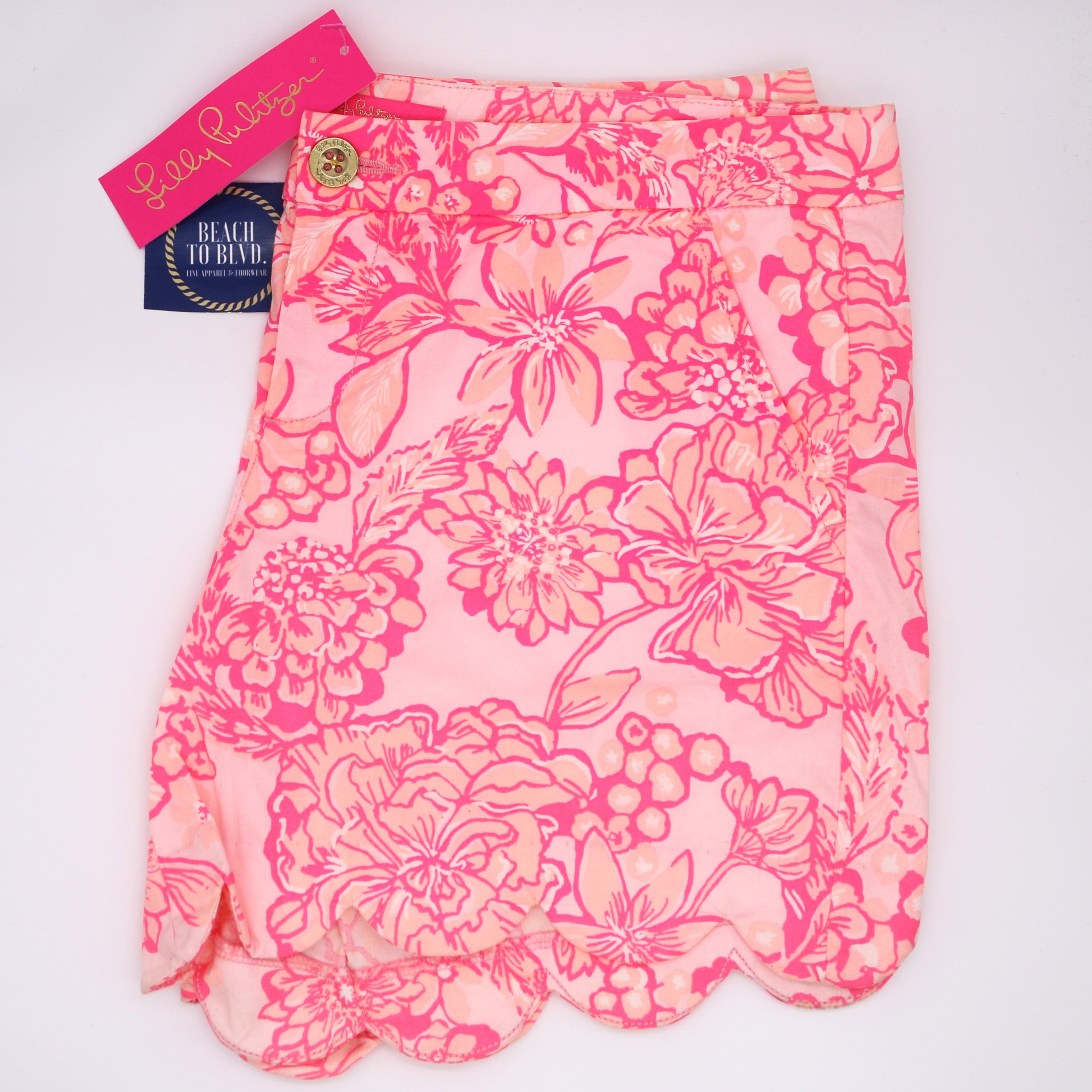 Lilly Pulitzer Buttercup Stretch Shorts- Mandevilla Baby Days Bloom